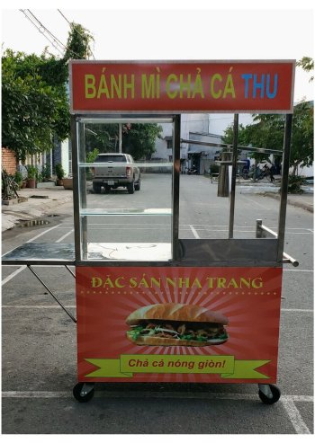 Xe bánh mì chả cá 1m10